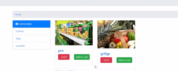 Online Grocery Shop project in java
