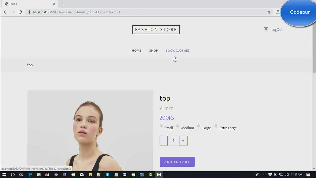 'Video thumbnail for Online fashion store project in java'