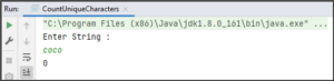 Write a Java program to find unique characters in a String – Codebun