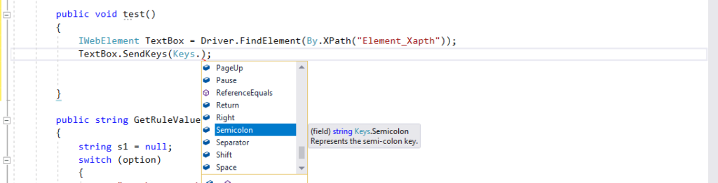 How to pass keys from keyboard in selenium using C# – Codebun