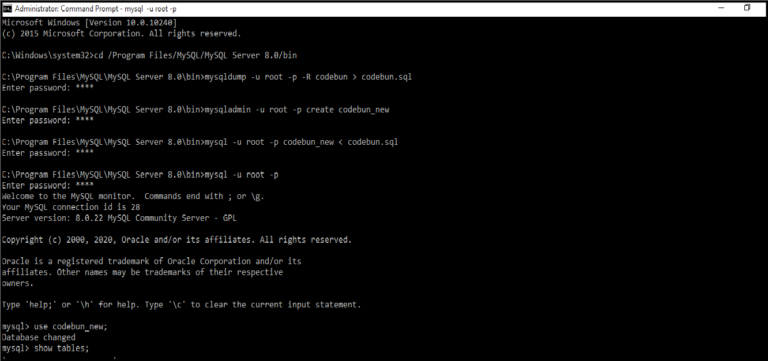 How to change the name of existing database in mysql – Codebun