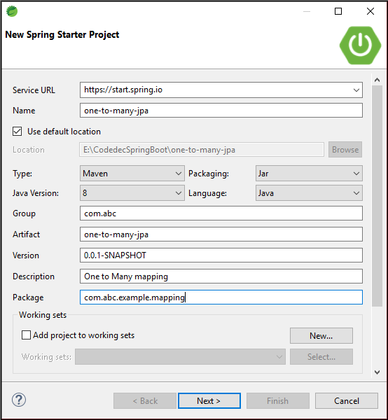 Spring Data Jpa One To Many Mapping Example