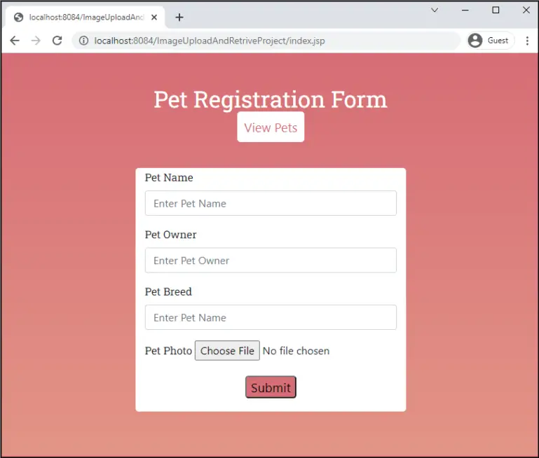 How to Upload and Retrieve image from MYSQL in JSP and Servlet – Codebun