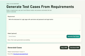 Build a Free AI Test Case Generator Using Ollama and Node.js